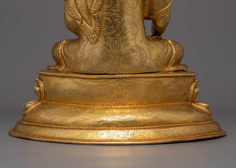Handmade Historical Crown Shakyamuni Buddha Statue | The Buddha of Wisdom