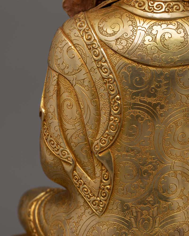 Handmade Historical Crown Shakyamuni Buddha Statue | The Buddha of Wisdom