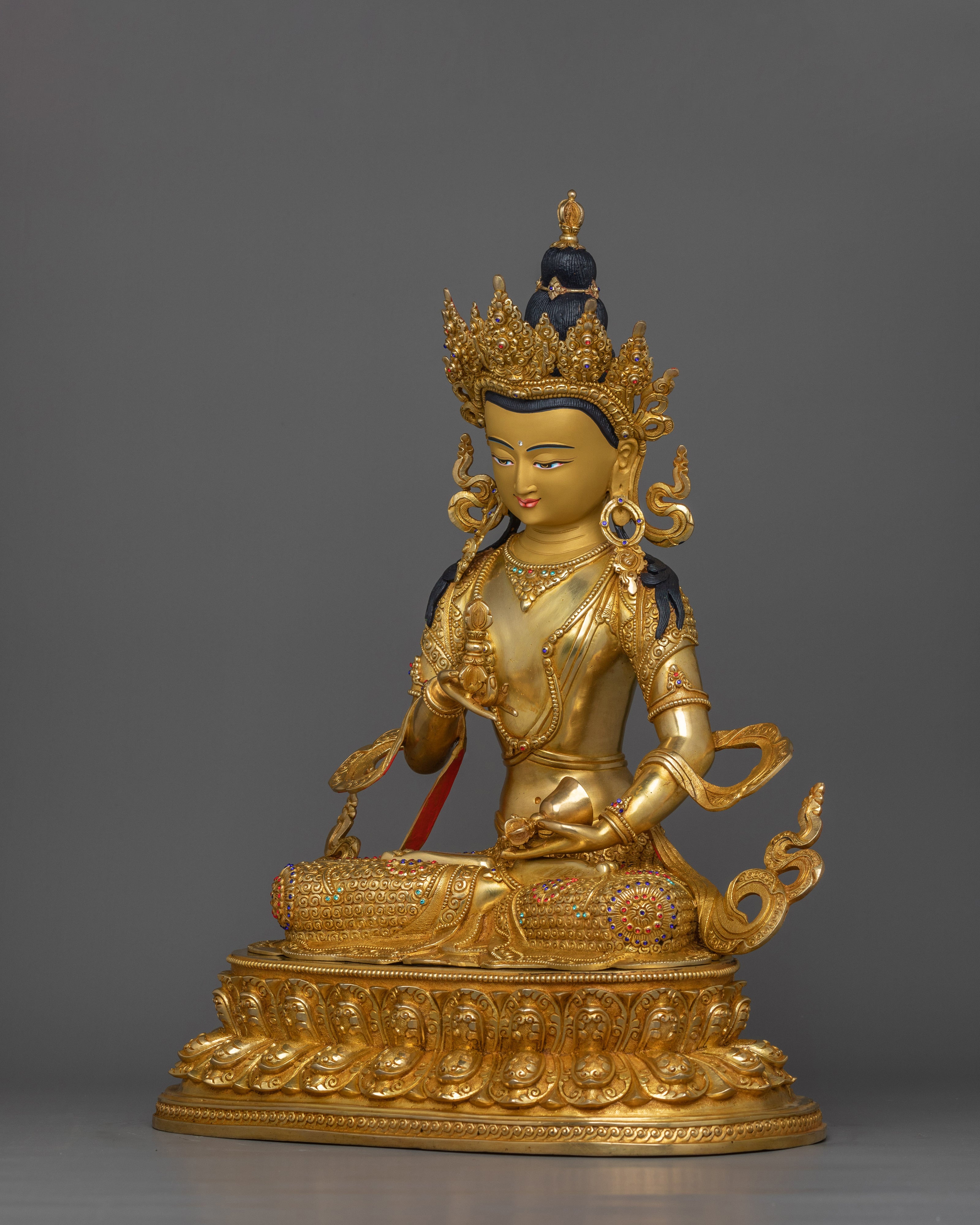 Handmade Golden Vajrasattva Statue | Traditional Himalayan Art
