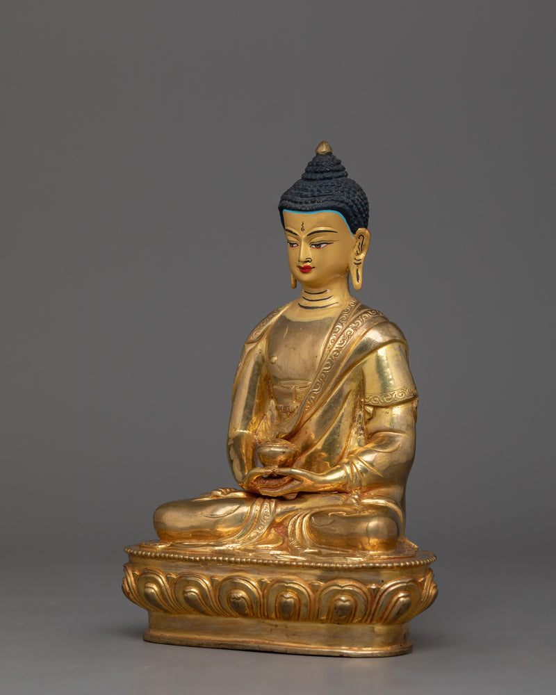 Handmade Golden Amitabha Buddha Statue |  The Buddha of Infinite Light