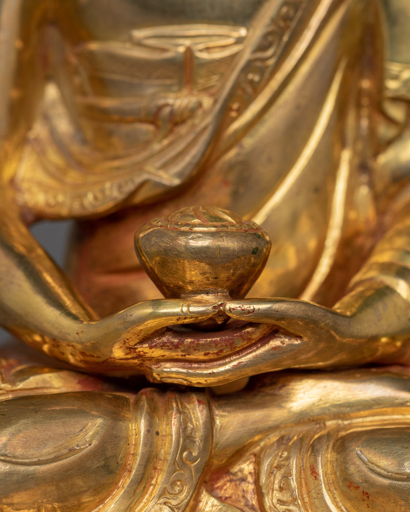 Handmade Golden Amitabha Buddha Statue |  The Buddha of Infinite Light