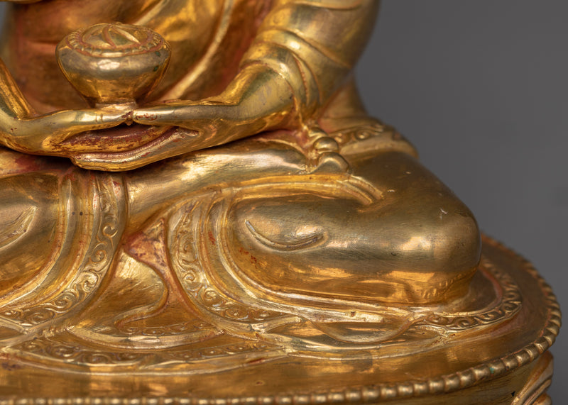 Handmade Golden Amitabha Buddha Statue |  The Buddha of Infinite Light
