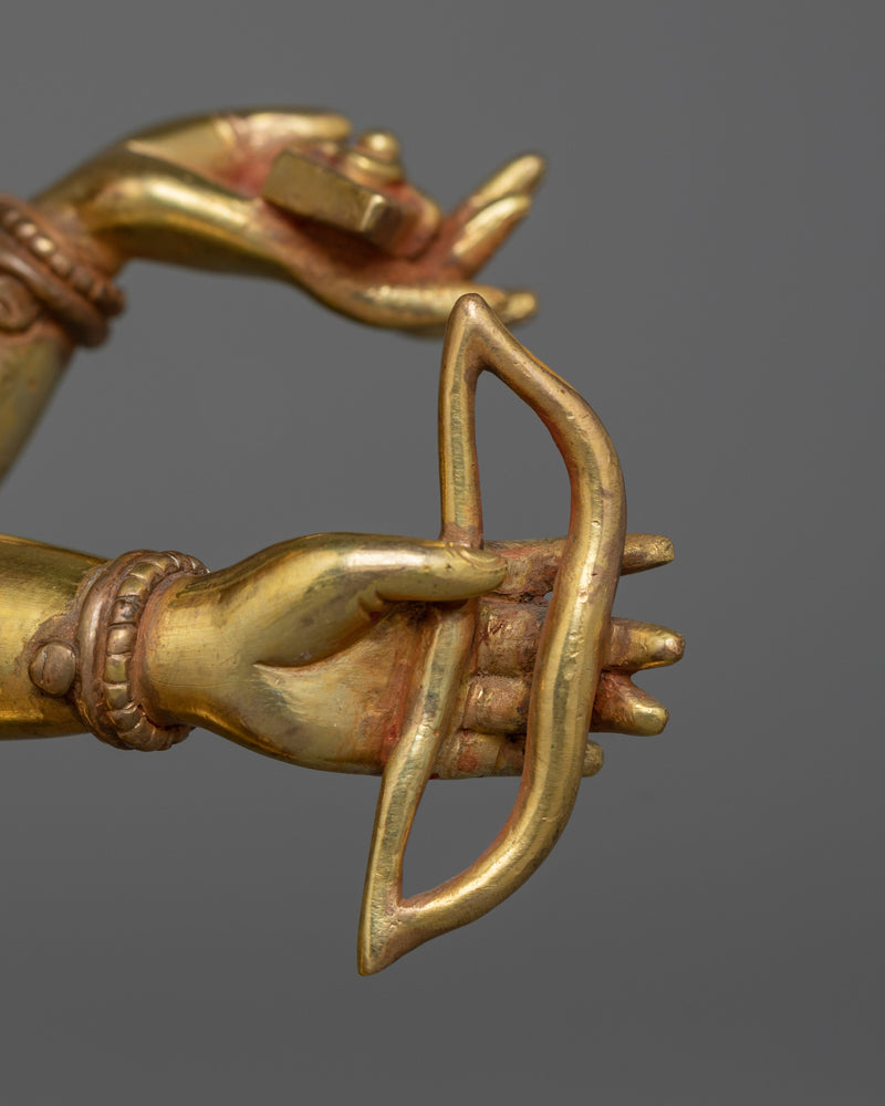 24K Gold Gilded Maha Manjushri Statue |  The Embodiment of Transcendent Wisdom