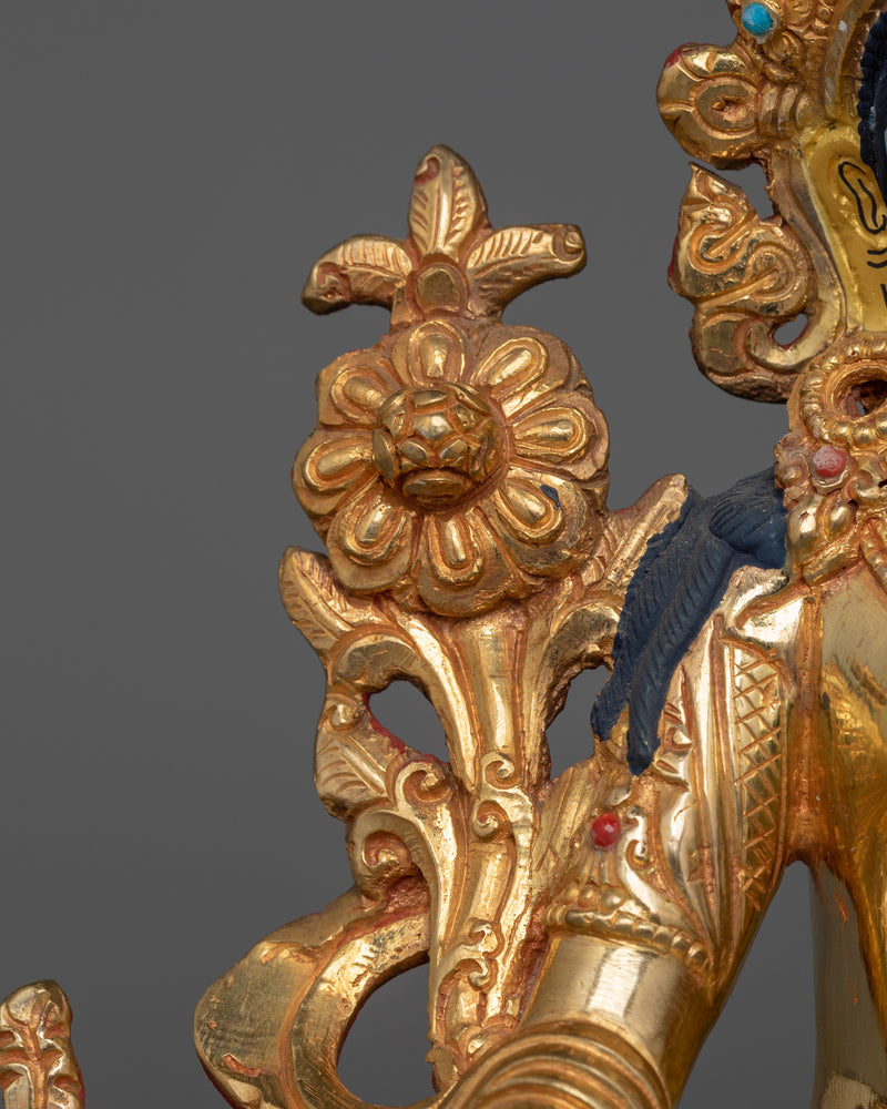 Handmade Golden Statue of Seven Eyes White Tara | The Goddess of Longevity
