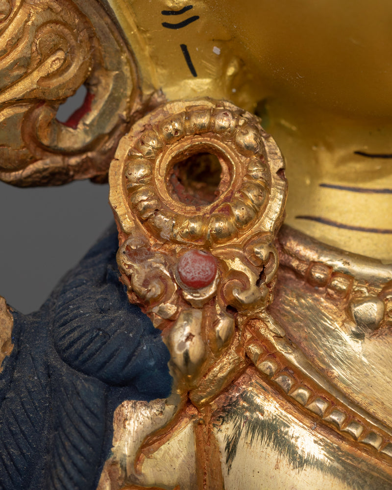 Handmade Golden Statue of Seven Eyes White Tara | The Goddess of Longevity