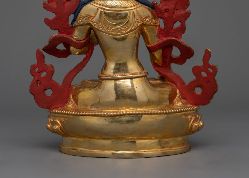 Handmade Golden Statue of Seven Eyes White Tara | The Goddess of Longevity