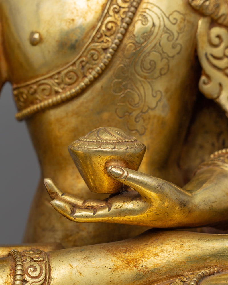 24K Golden Shakyamuni Buddha Statue | Also Known as Gautam Buddha