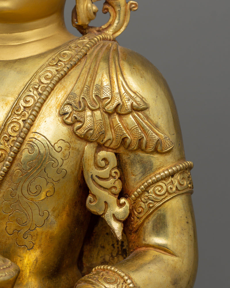 24K Golden Shakyamuni Buddha Statue | Also Known as Gautam Buddha