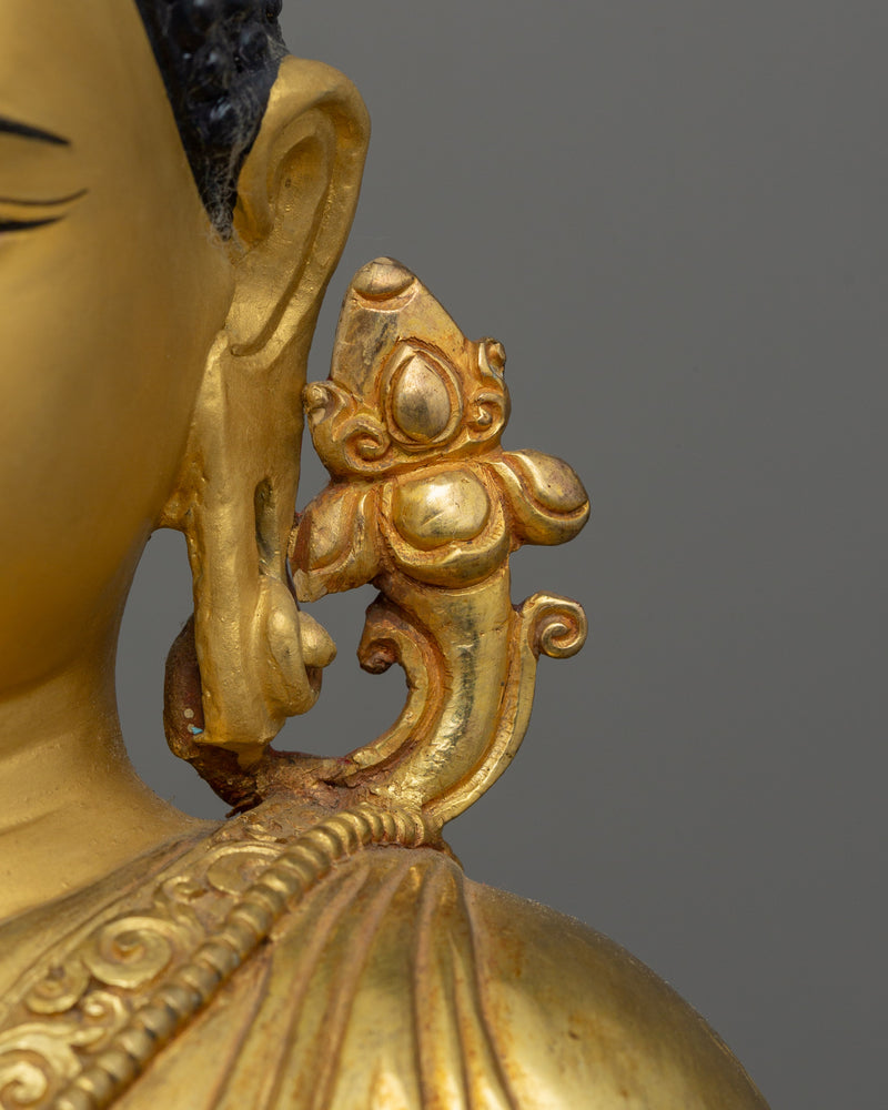24K Golden Shakyamuni Buddha Statue | Also Known as Gautam Buddha
