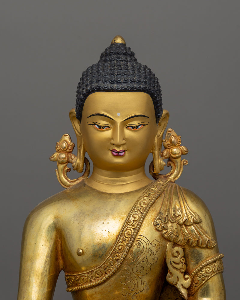 24K Golden Shakyamuni Buddha Statue | Also Known as Gautam Buddha