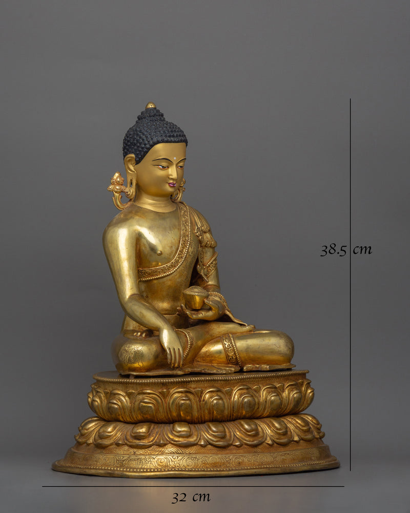 24K Golden Shakyamuni Buddha Statue