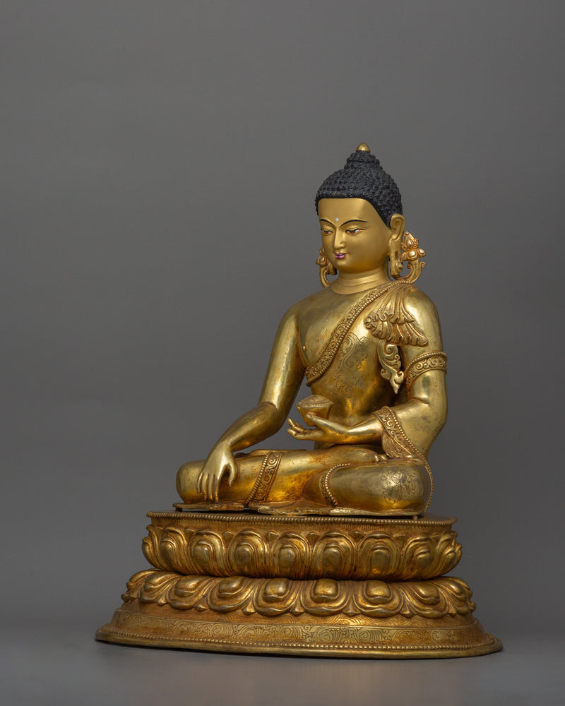 24K Golden Shakyamuni Buddha Statue | Also Known as Gautam Buddha