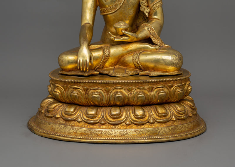 24K Golden Shakyamuni Buddha Statue | Also Known as Gautam Buddha