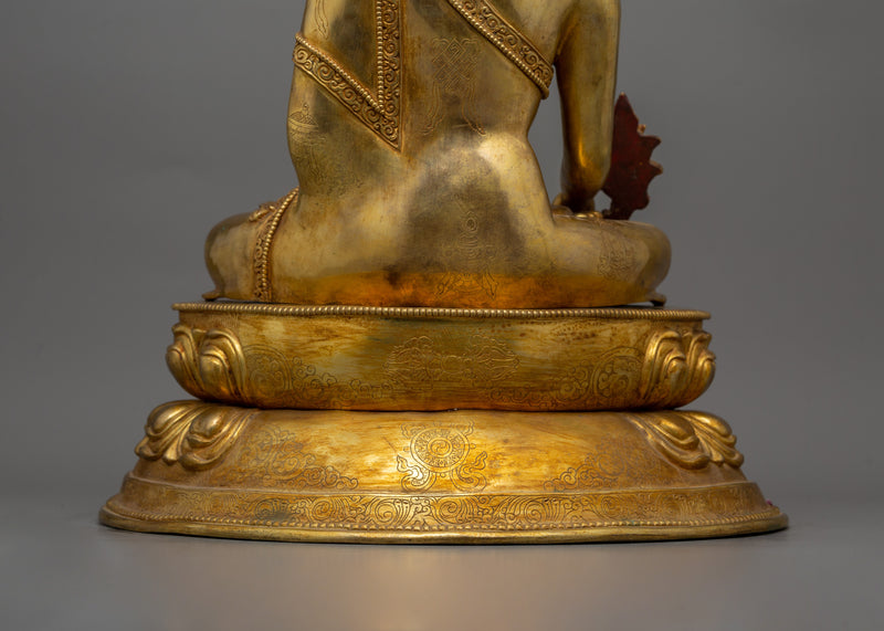 24K Gold Gilded Healer Medicine Buddha Statue | The Healing Master