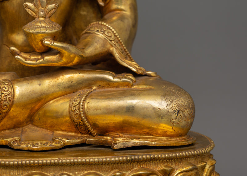 24K Gold Gilded Healer Medicine Buddha Statue | The Healing Master