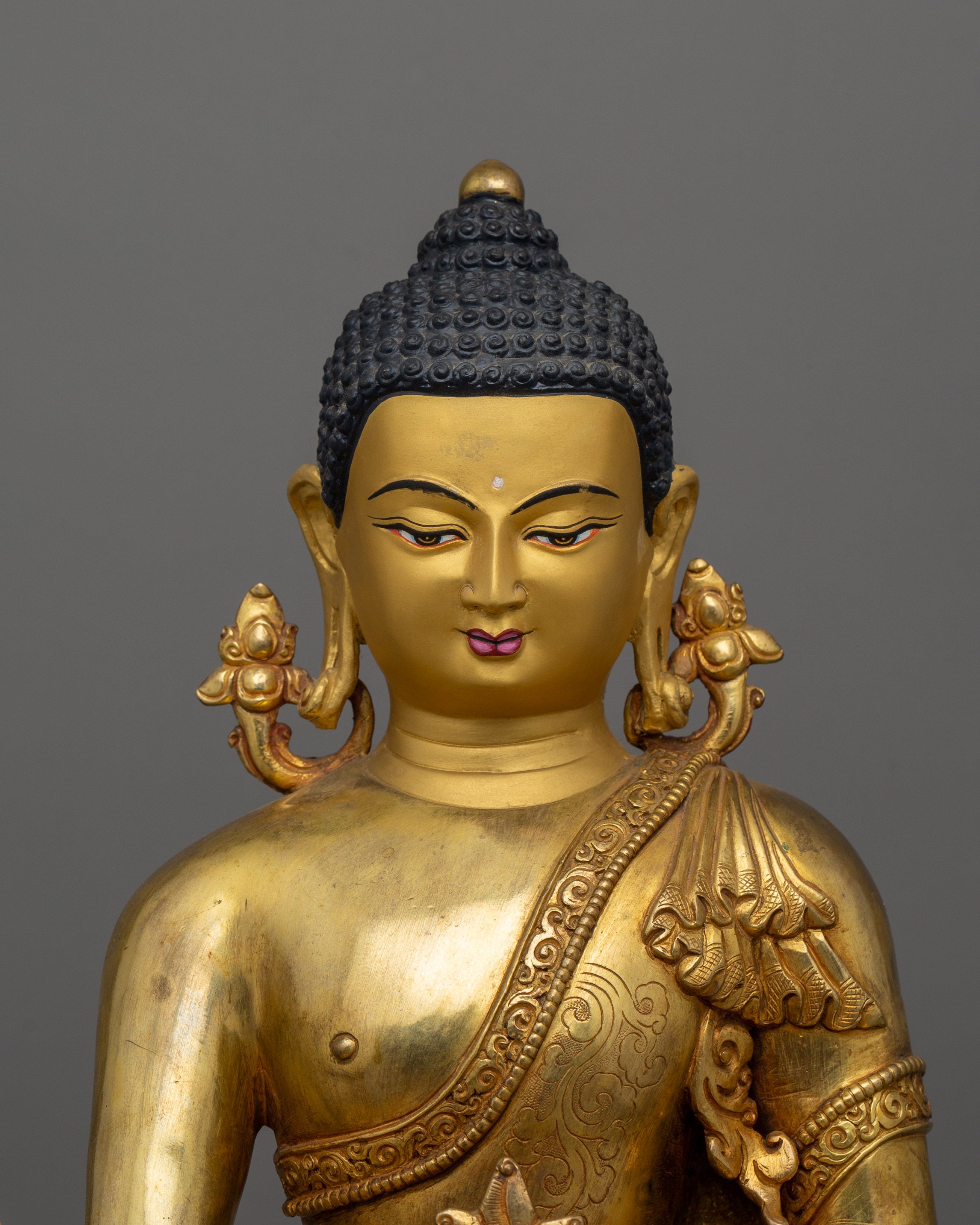 24K Gold Gilded Healer Medicine Buddha Statue | The Healing Master