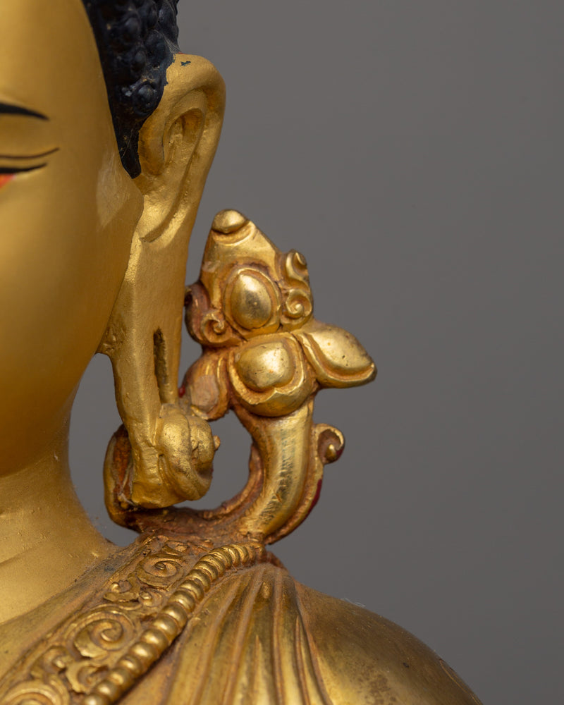 24K Gold Gilded Healer Medicine Buddha Statue | The Healing Master