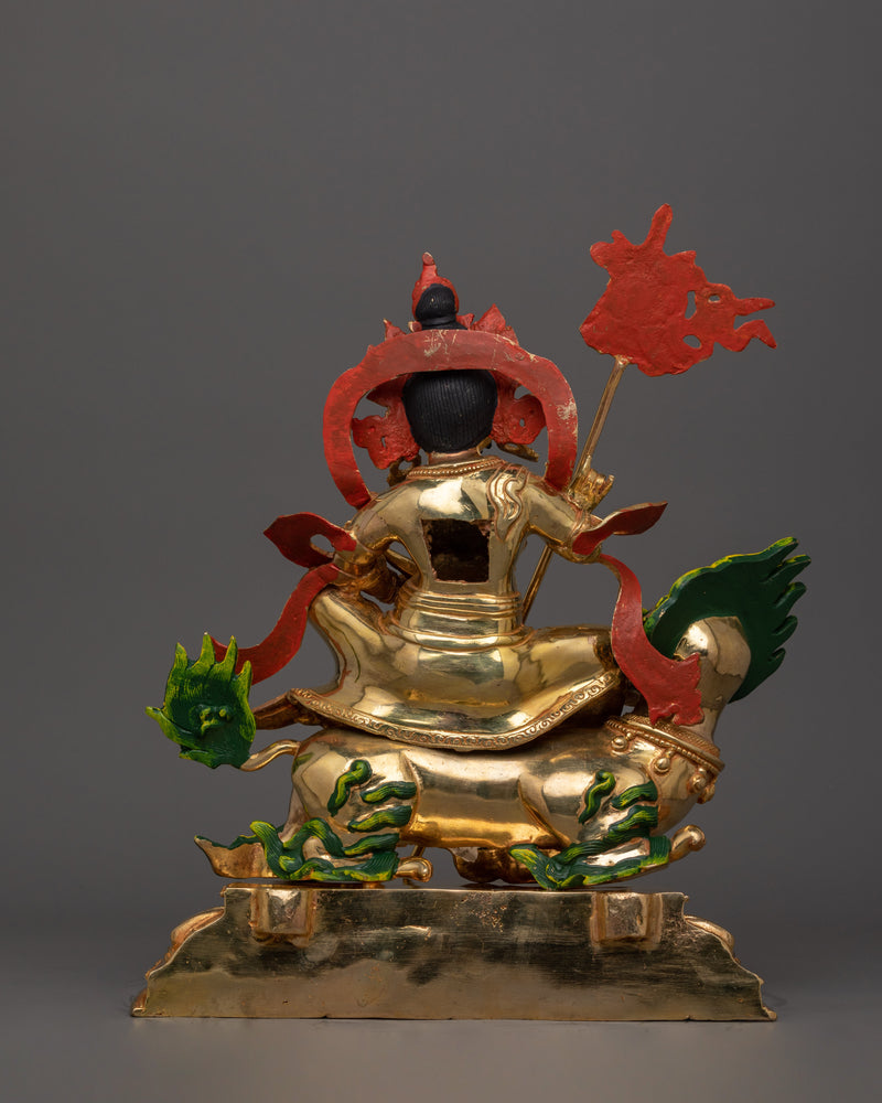 Traditional Statue of Namtoshe with Lion | The Guardian of Wealth and Prosperity