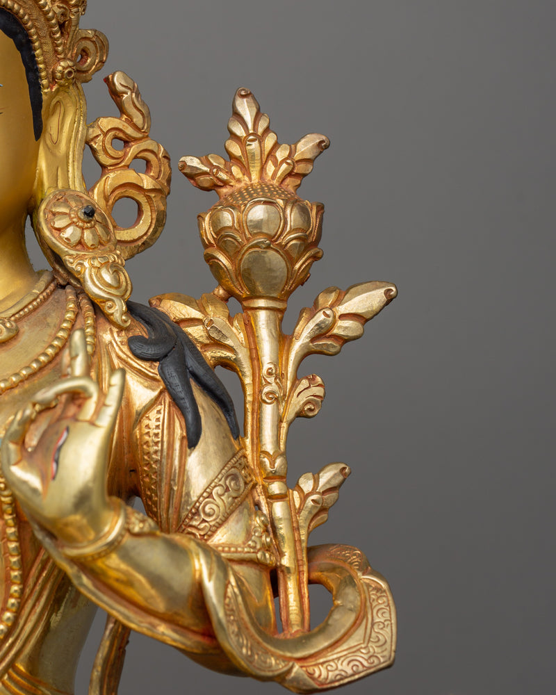 Himalayan Statue of Seven Eyed White Tara | Handcrafted Sita Tara Statue