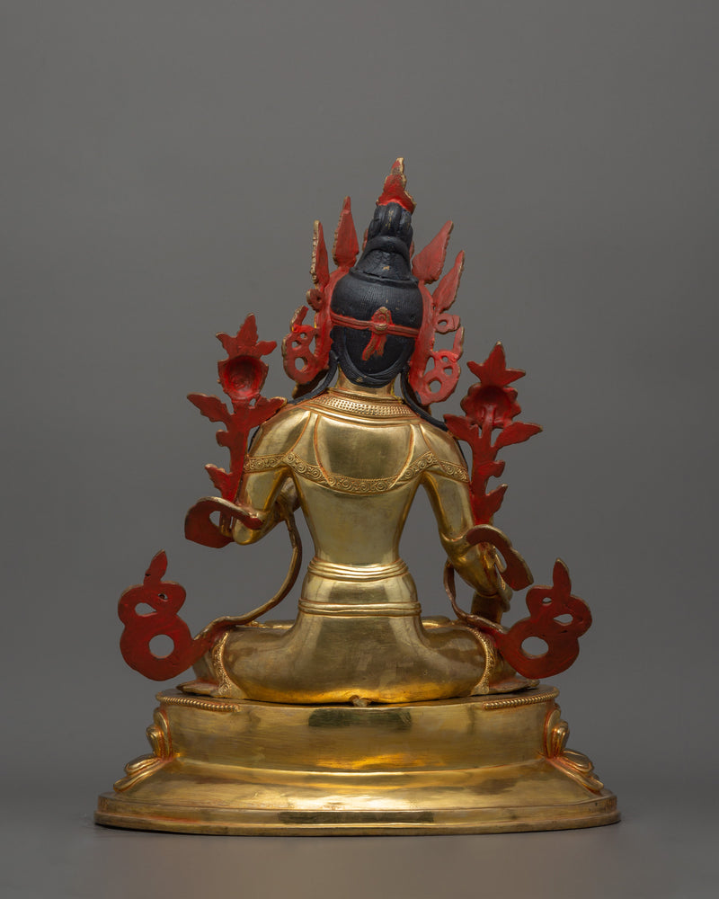 Himalayan Statue of Seven Eyed White Tara | Handcrafted Sita Tara Statue