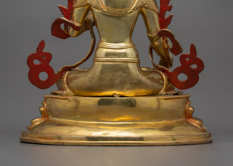 Himalayan Statue of Seven Eyed White Tara | Handcrafted Sita Tara Statue