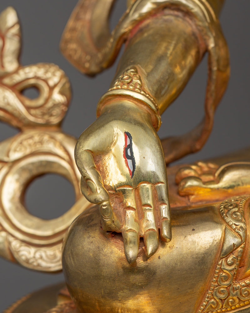 Himalayan Statue of Seven Eyed White Tara | Handcrafted Sita Tara Statue