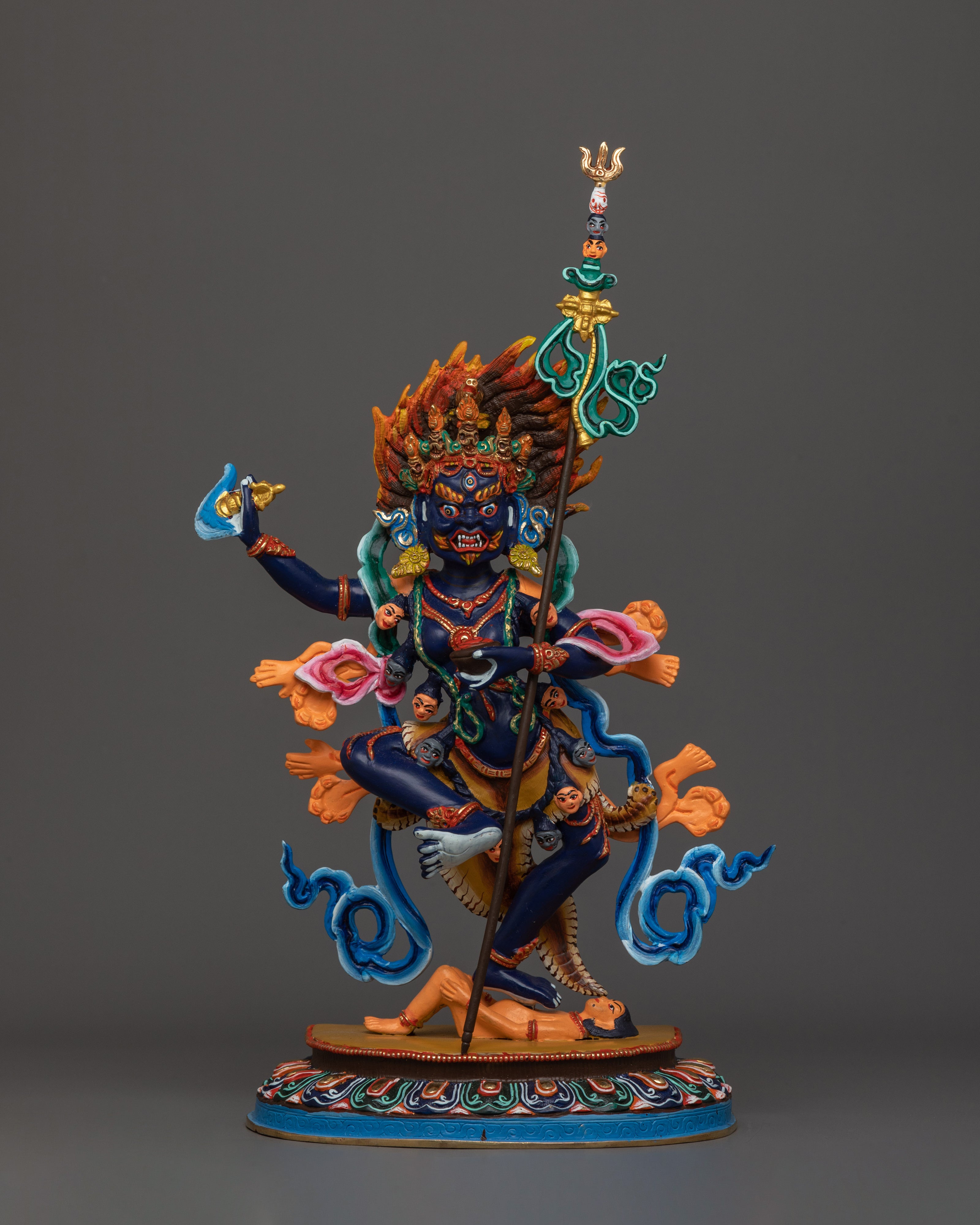 Handmade Troma Nagmo Statue | The Black Wrathful Mother