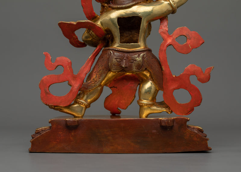 Handmade Golden Vajrapani  Statue | 24K Gold Gilded