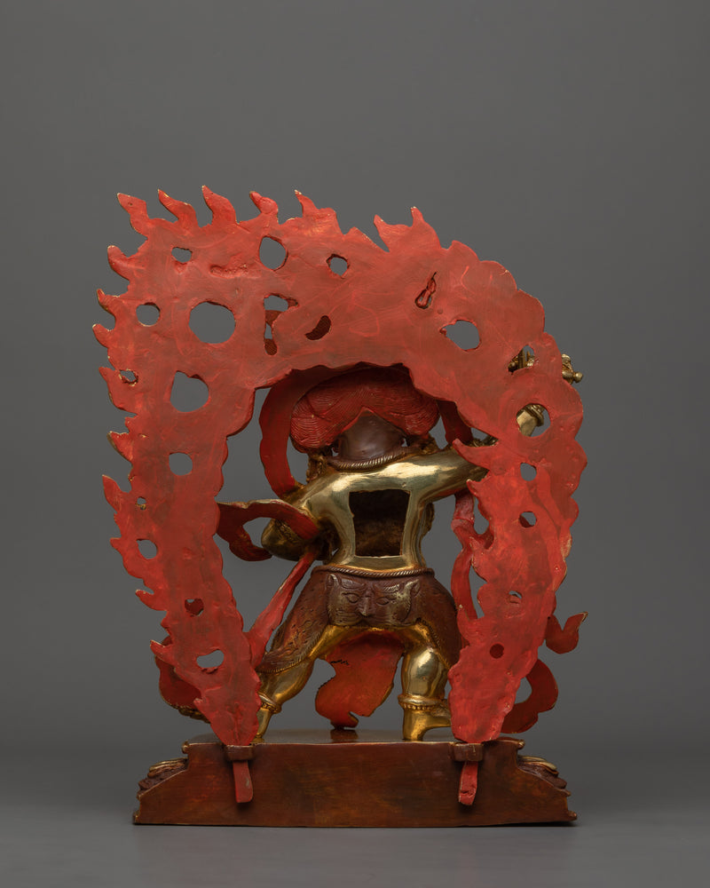 Handmade Golden Vajrapani  Statue | 24K Gold Gilded