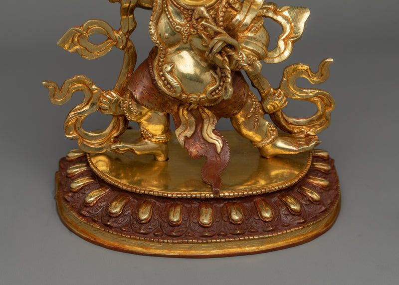 Handmade Golden Vajrapani  Statue | 24K Gold Gilded