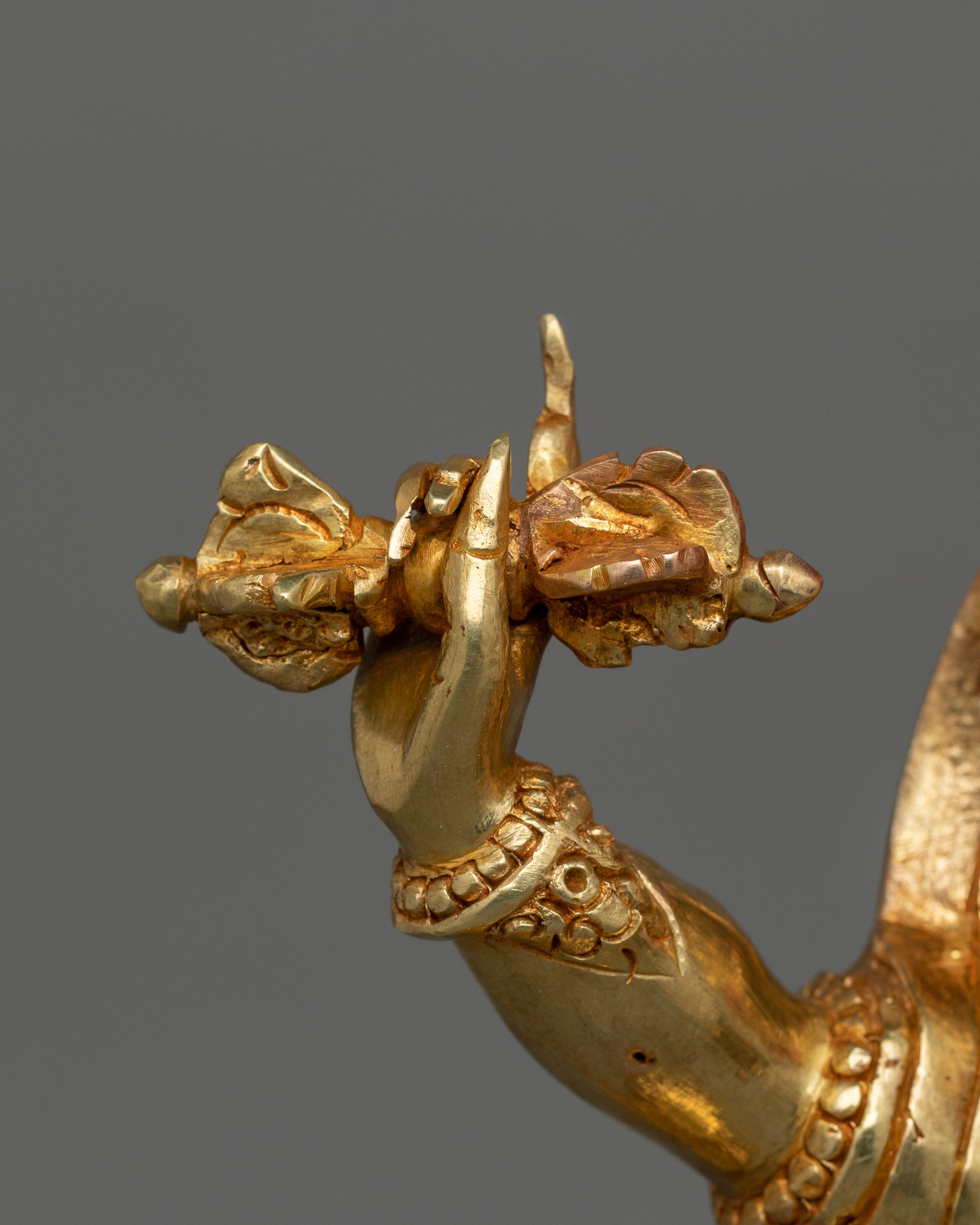 Handmade Golden Vajrapani  Statue | 24K Gold Gilded