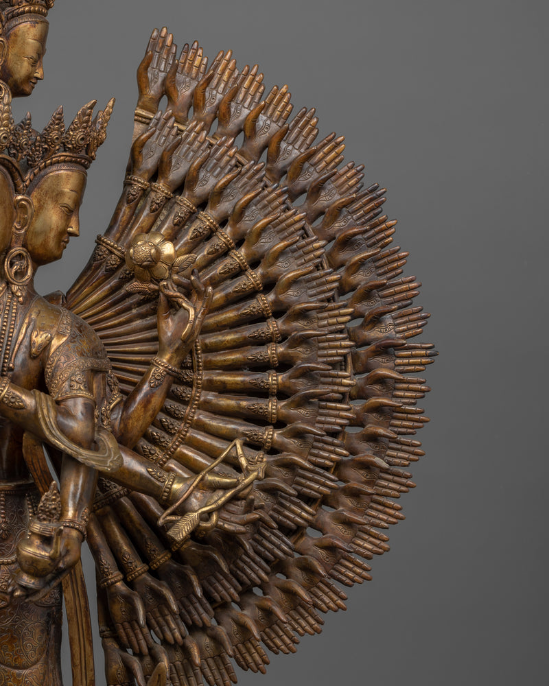 Handmade 1000 Armed Chenrezig Statue | Himalayan Treasure of Nepal