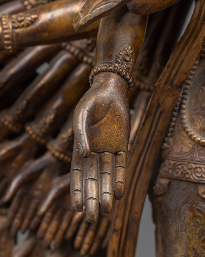 Handmade 1000 Armed Chenrezig Statue | Himalayan Treasure of Nepal