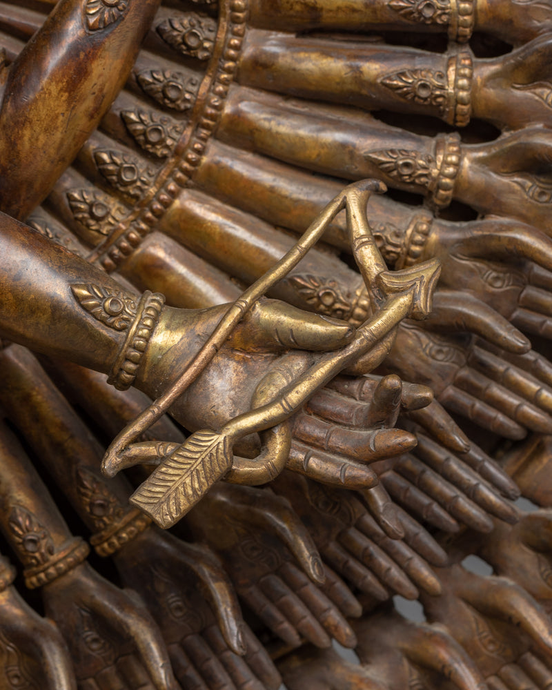 Handmade 1000 Armed Chenrezig Statue | Himalayan Treasure of Nepal