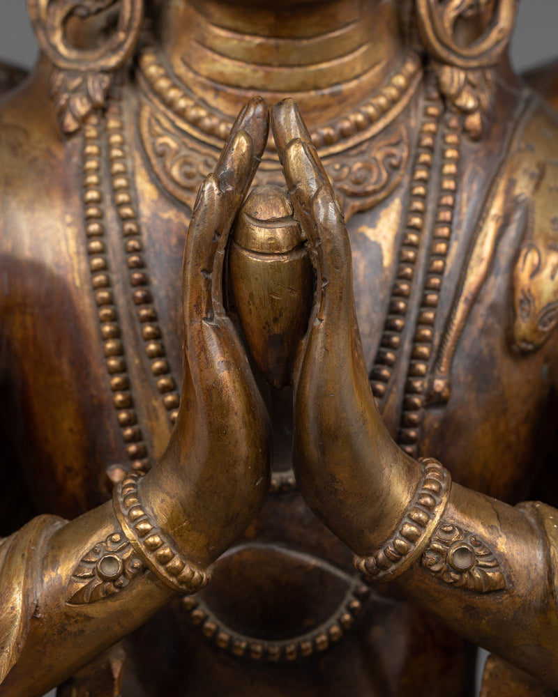 Handmade 1000 Armed Chenrezig Statue | Himalayan Treasure of Nepal