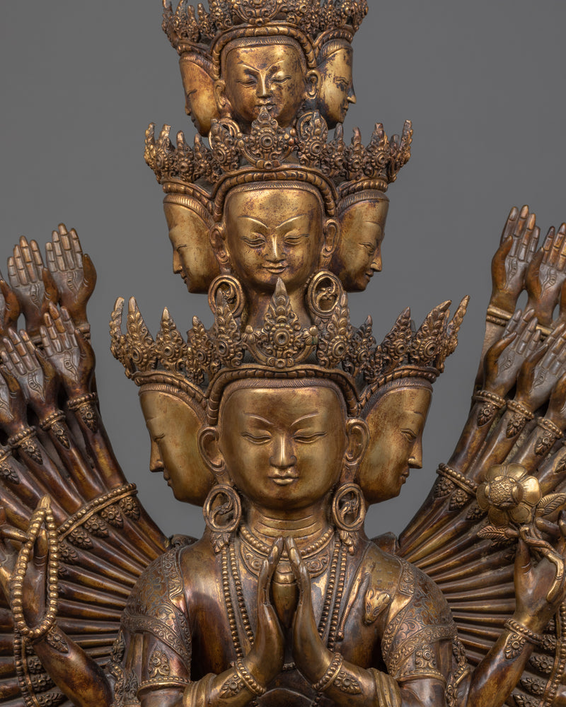 Handmade 1000 Armed Chenrezig Statue | Himalayan Treasure of Nepal