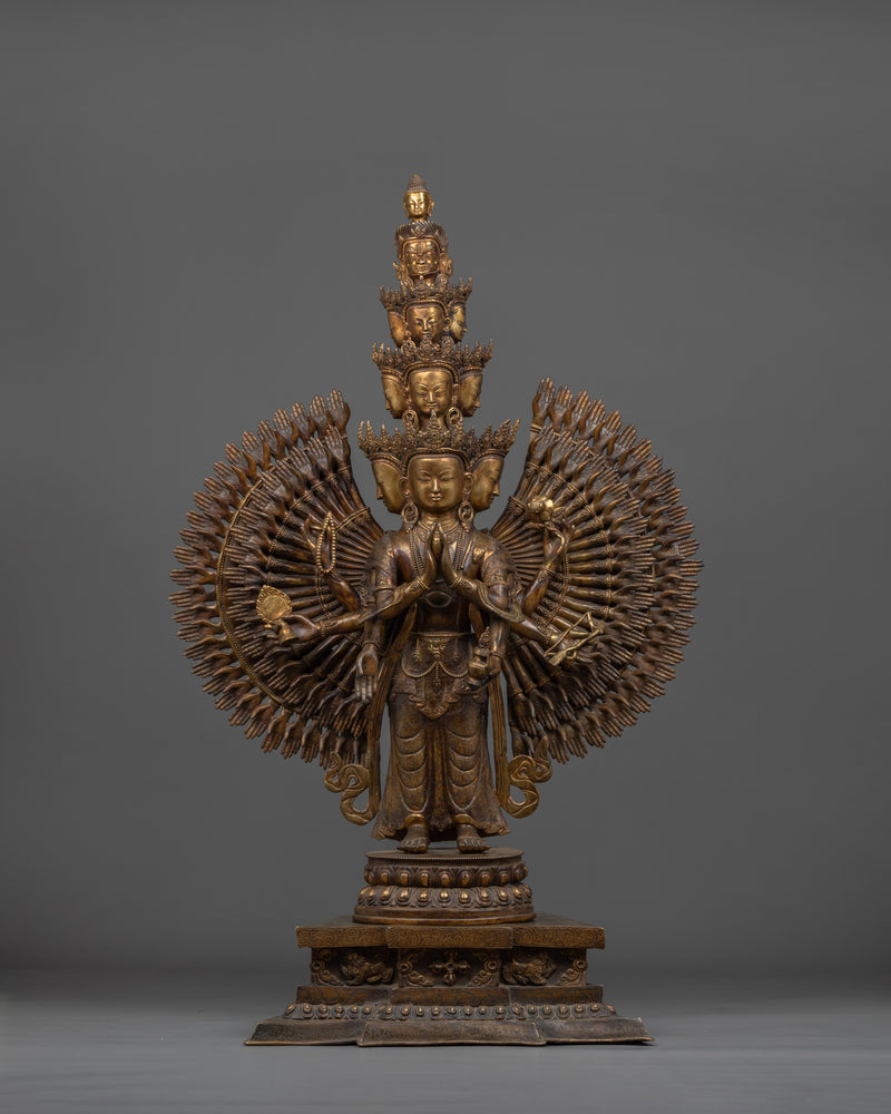 Handmade 1000 Armed Chenrezig Statue | Himalayan Treasure of Nepal