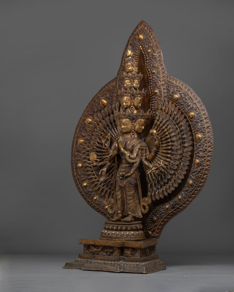 Handmade 1000 Armed Chenrezig Statue | Himalayan Treasure of Nepal