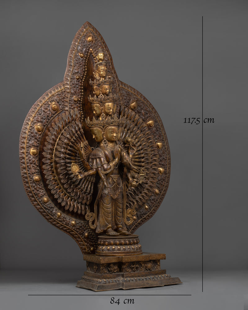Handmade 1000 Armed Chenrezig Statue | Himalayan Treasure of Nepal
