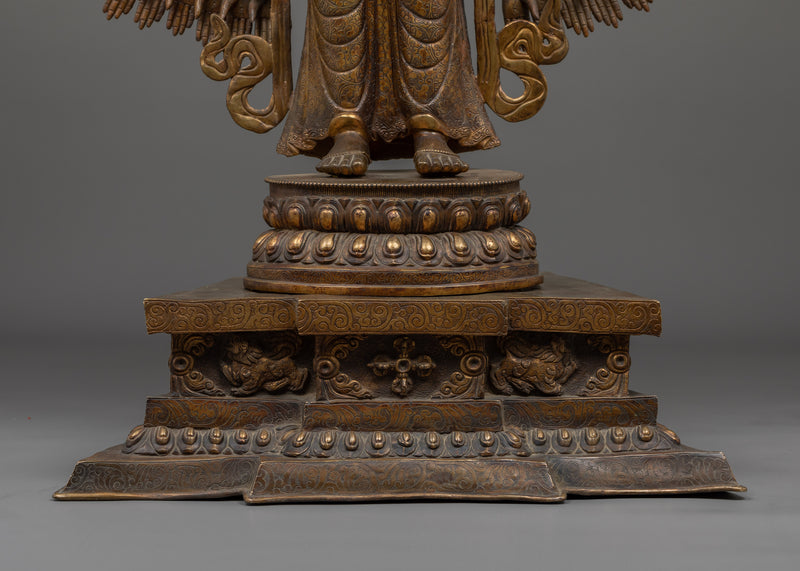 Handmade 1000 Armed Chenrezig Statue | Himalayan Treasure of Nepal