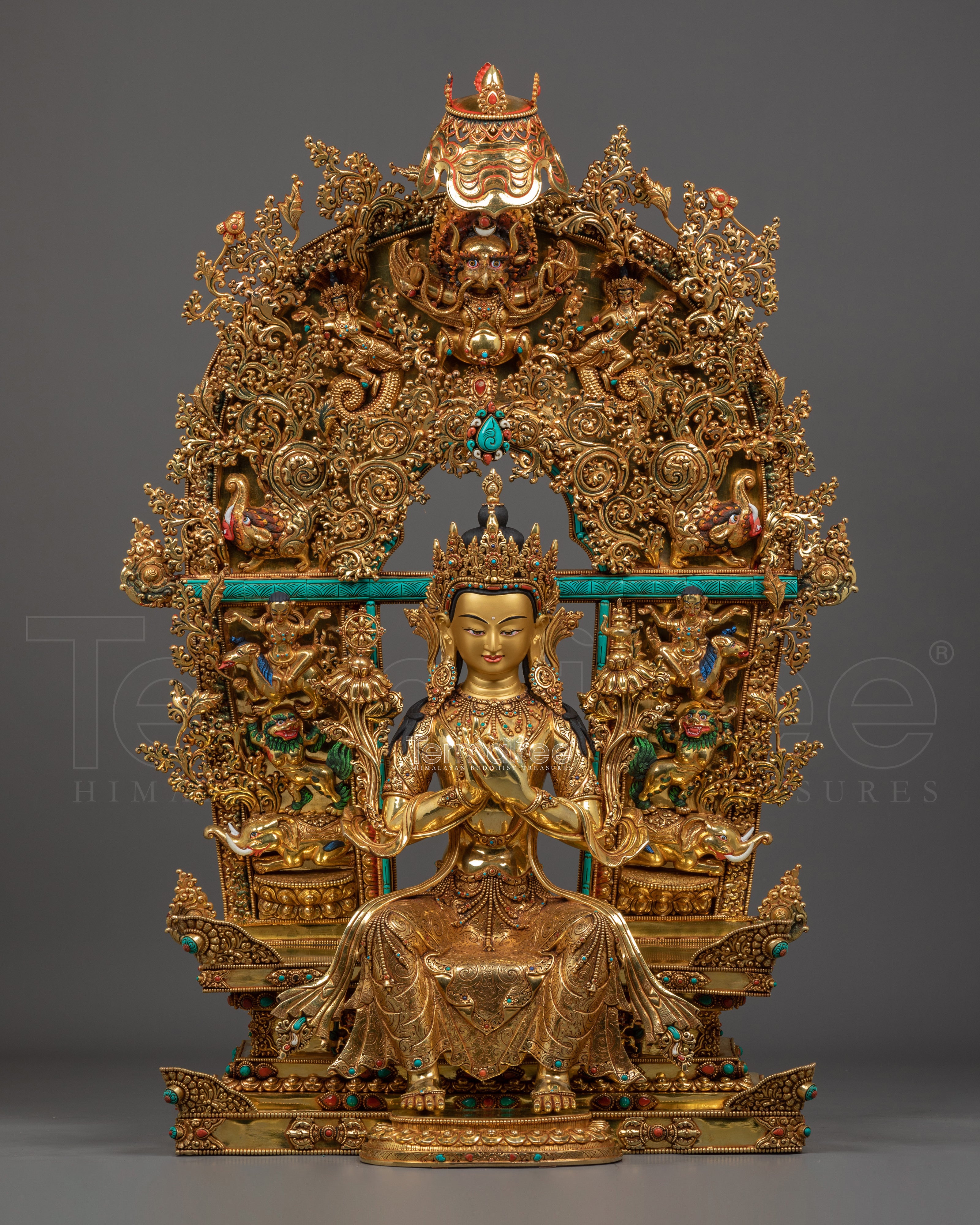 Maitreya Buddha Statue with big Throne |The Future Buddha and Embodiment of Loving