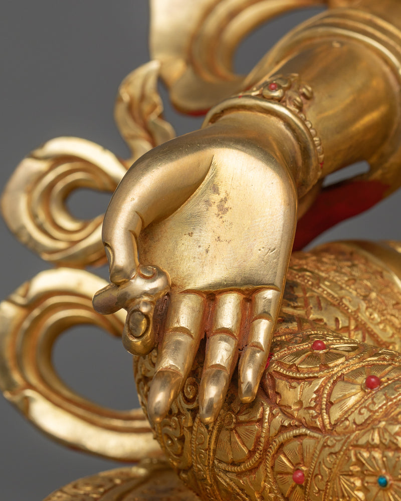 Green Tara with Beautiful Halo Statue | The Compassionate Protector