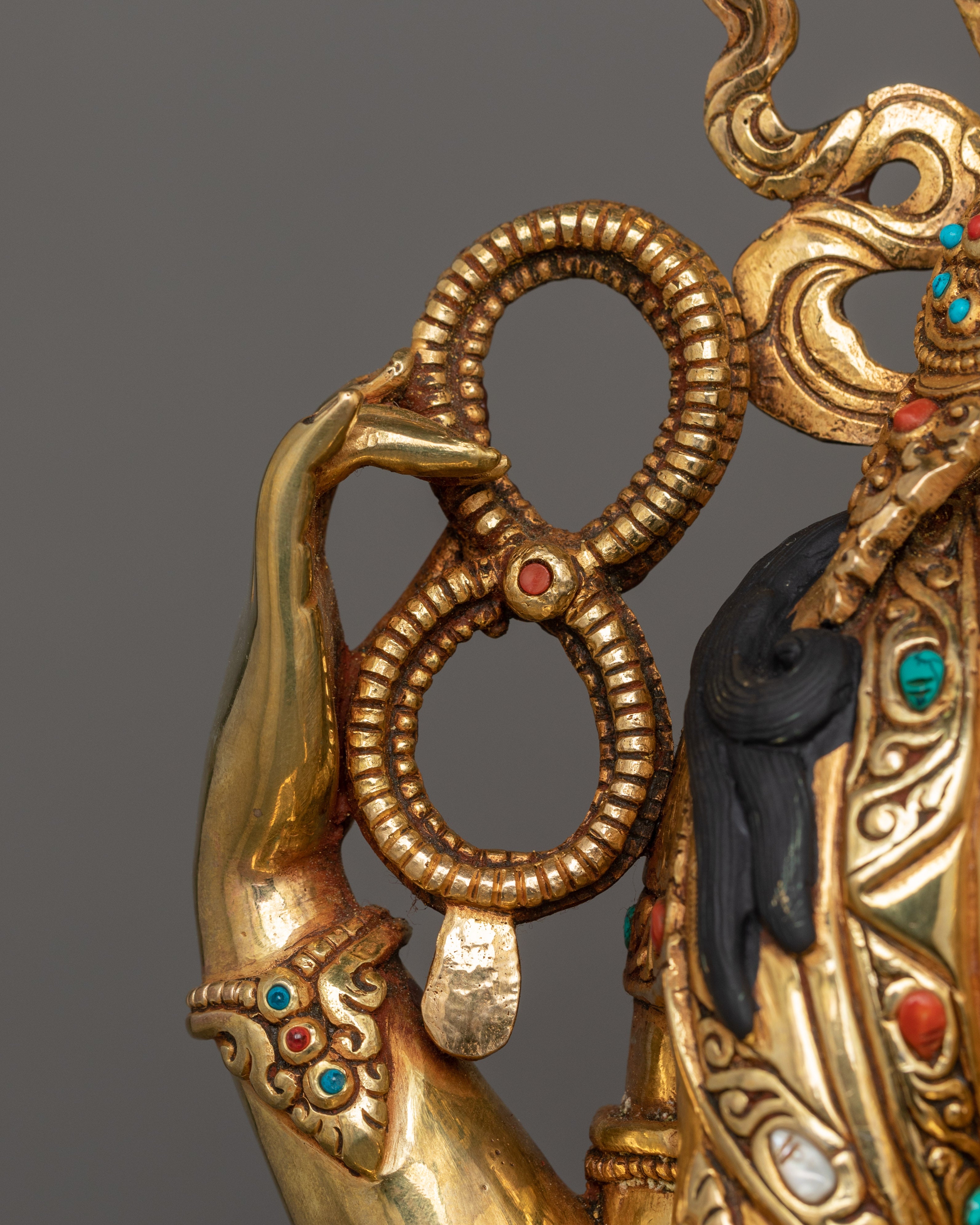 Handmade Sculpture of 4 Armed Chenrezig | The Embodiment of Infinite Compassion