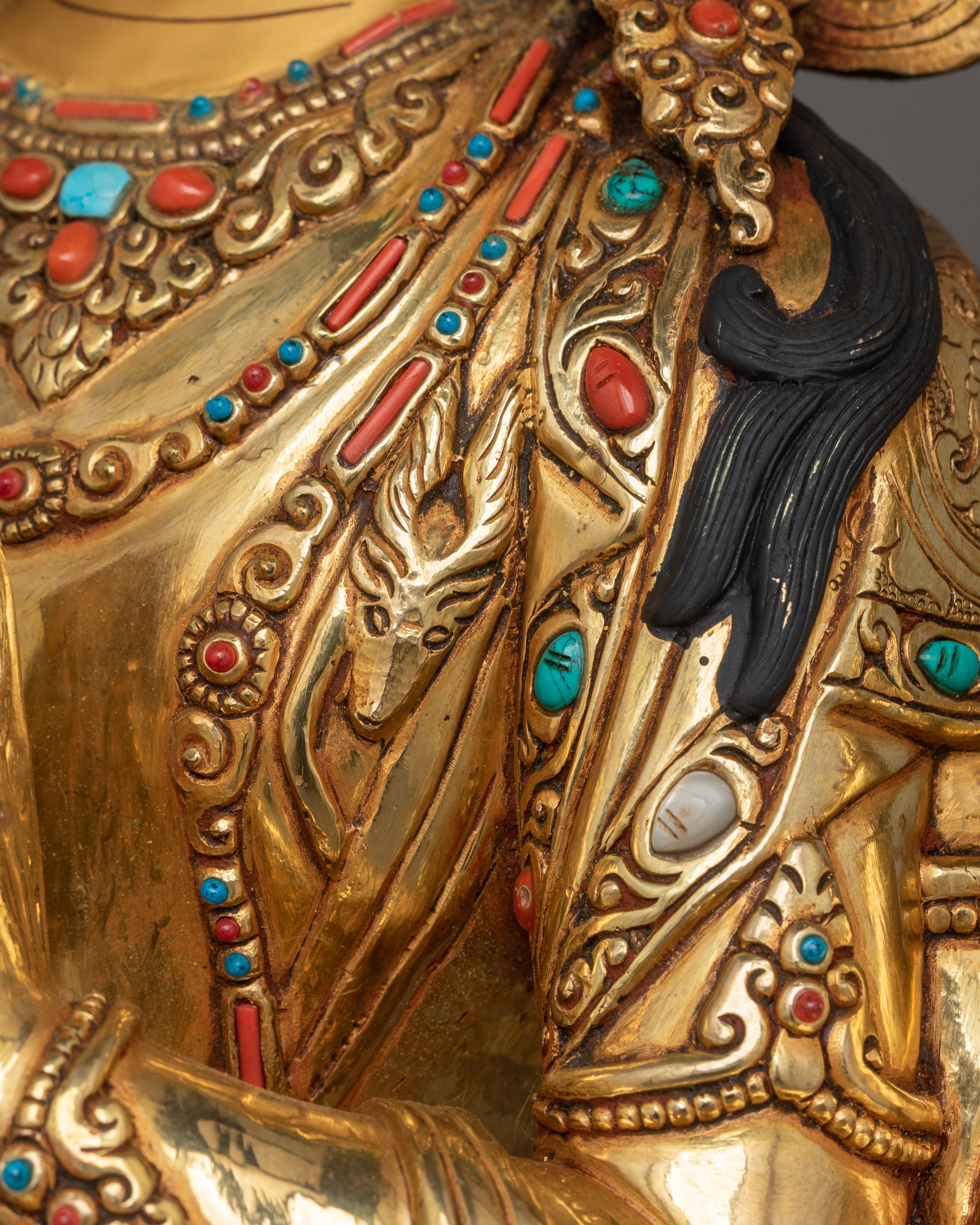 Handmade Sculpture of 4 Armed Chenrezig | The Embodiment of Infinite Compassion