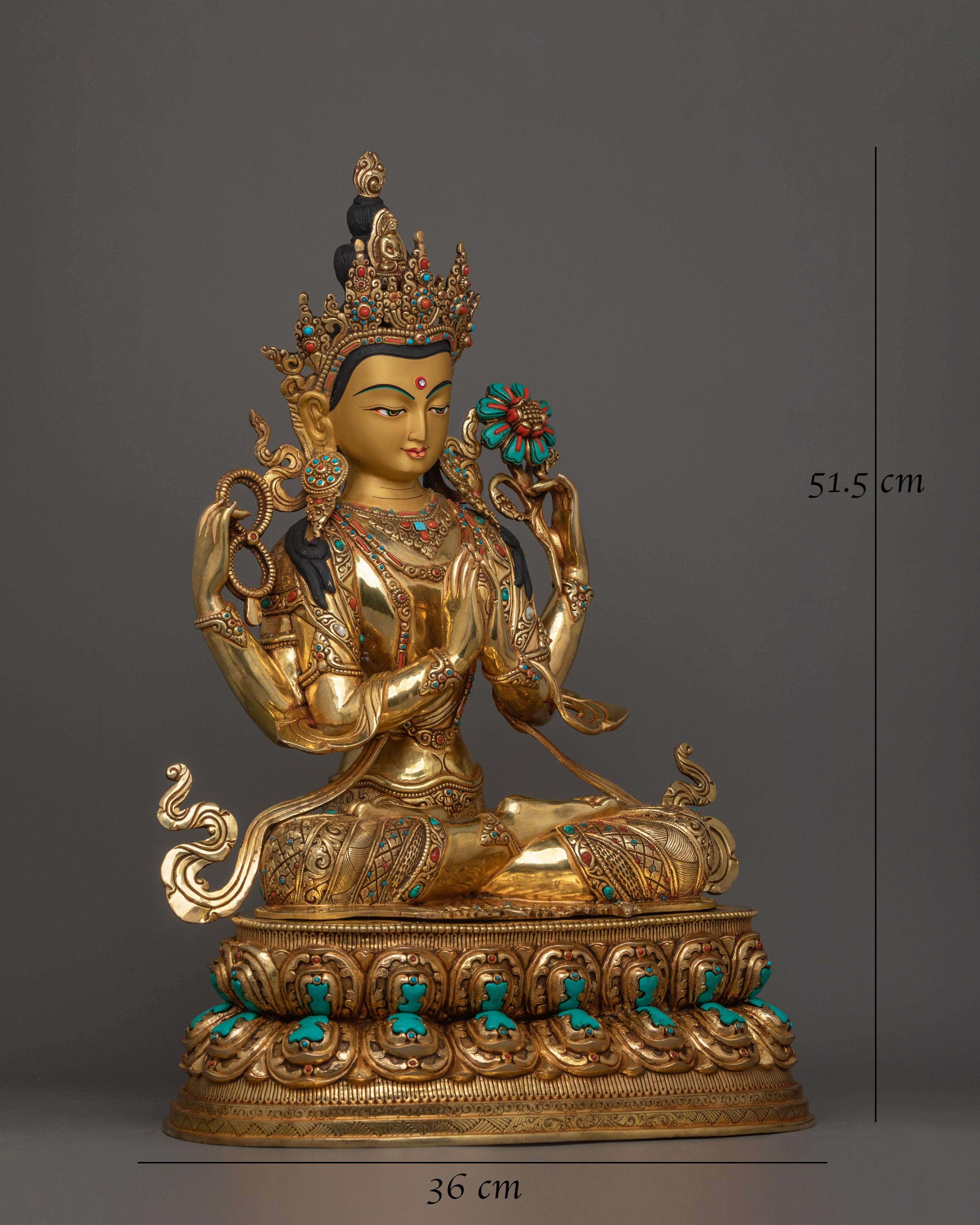 handmade-sculpture-of-4-armed-chenrezig