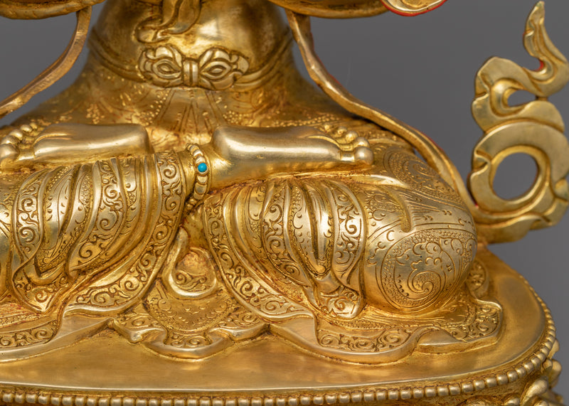 Himalayan Statue of Knowledge Deity, Manjushri | The Deity of Wisdom and Spiritual Insight