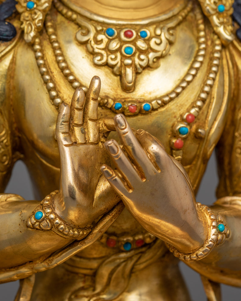 Himalayan Statue of Knowledge Deity, Manjushri | The Deity of Wisdom and Spiritual Insight