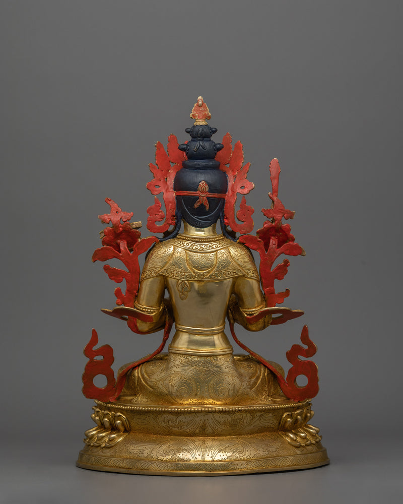 Himalayan Statue of Knowledge Deity, Manjushri | The Deity of Wisdom and Spiritual Insight