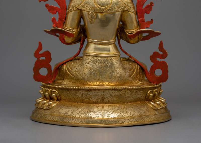 Himalayan Statue of Knowledge Deity, Manjushri | The Deity of Wisdom and Spiritual Insight