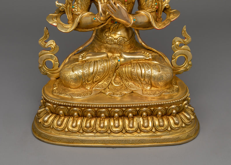 Himalayan Statue of Knowledge Deity, Manjushri | The Deity of Wisdom and Spiritual Insight